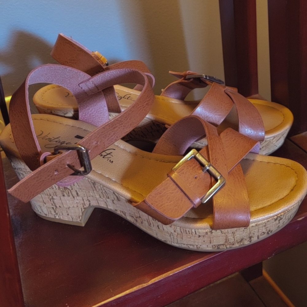 Vintage 7 Eight - Brown Sandals Heels